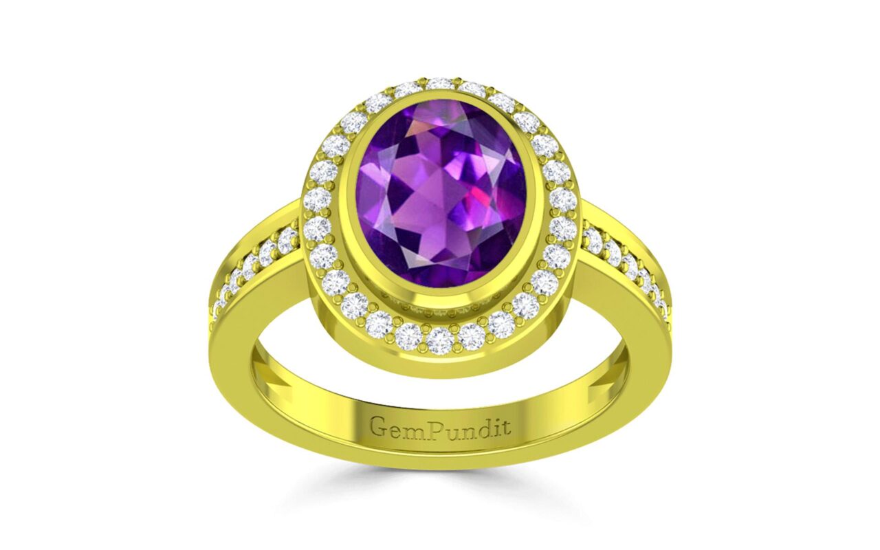 Amethyst Panchdhatu Ring (R1-Dazzle)